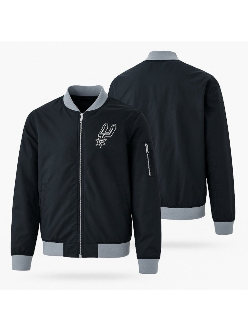 San Antonio Spurs Bomber Jacket Black XL NBA Official Licensed